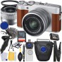 A5 Mirrorless Digital Camera w/ XC15-45mm Lens Kit (Brown) + 32GB Memory + K&M Photo Accessory Bundle