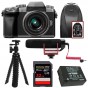 G7 Interchangeable Lens (DSLM) Camera w/ 14-42mm Lens (Silver) & Camera Mic & Accesory Bundle