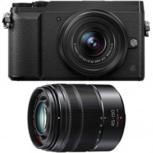 DMC-GX85 Digital Camera & 12-32mm (Black) with 45-150mm Lens + 64GB Card + Case + Battery + Tripod + Tele/Wide Lens Kit