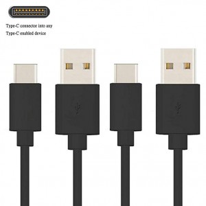 USB Type C Cable, 2 Pack USB C Cable, 3.3 FT USB C to USB A Charger Compatible Samsung Galaxy S9 S8 Note 8, LG V20 G5, Google Pixel, Moto Z, MacBook and More - Black