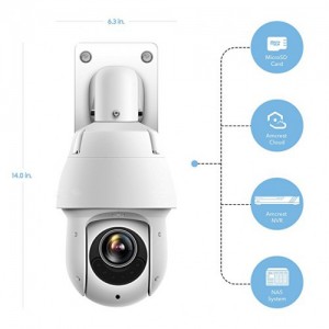 Amcrest 1080P Outdoor PTZ POE + IP Camera Pan Tilt Zoom (Optical 12x Motorized) ProHD POE+ Camera Security Speed Dome, Starvis Sensor, 328ft Night Vision, POE+ (802.3at) - IP66, 2MP, IP2M-853EW